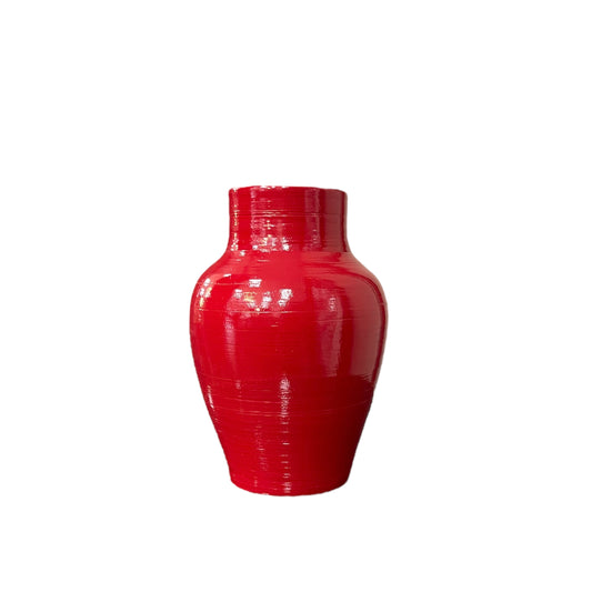 Koyu Kırmızı Seramik Vazo