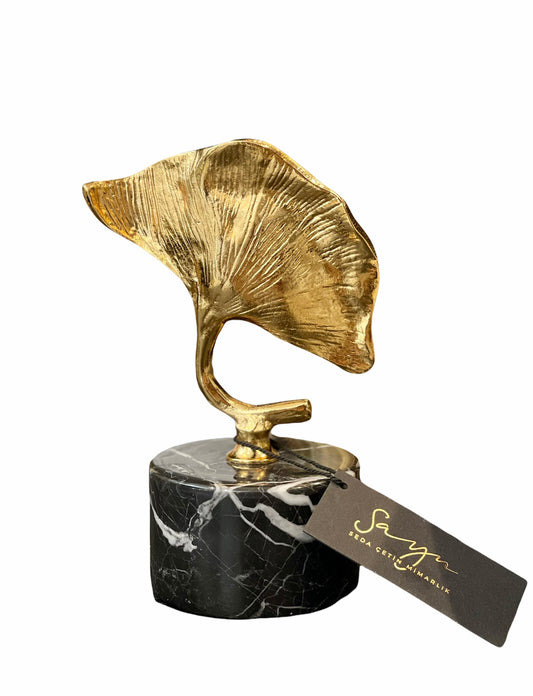Mermer Ayaklı Dekoratif Gingko